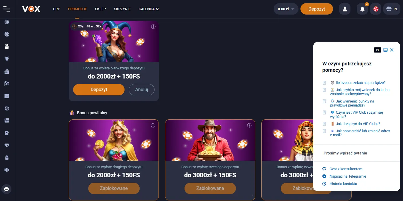 Doskonała obsługa klienta w Vox Casino
