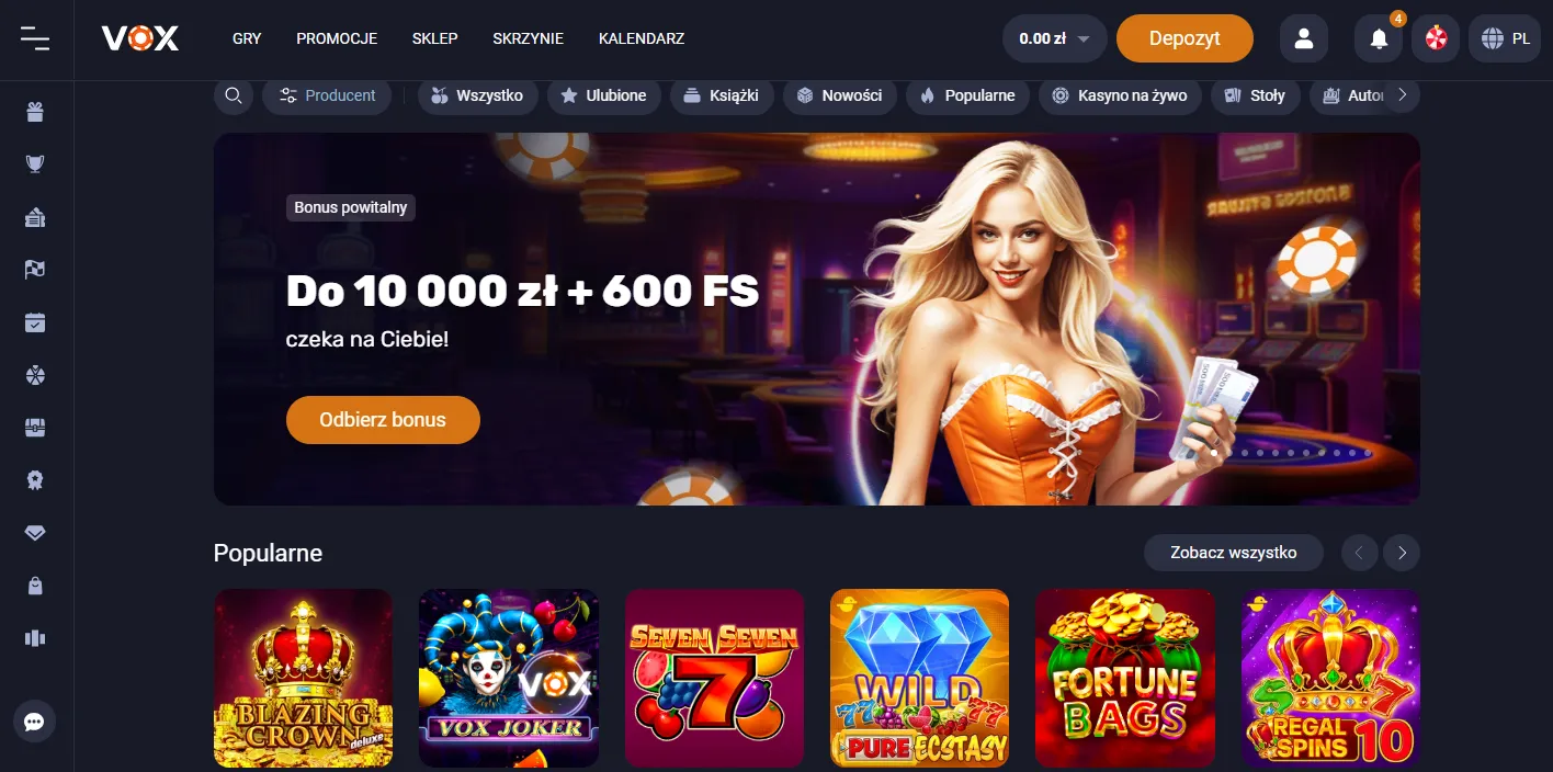 Zalety i bezpieczeństwo Vox Casino dla polskich graczy